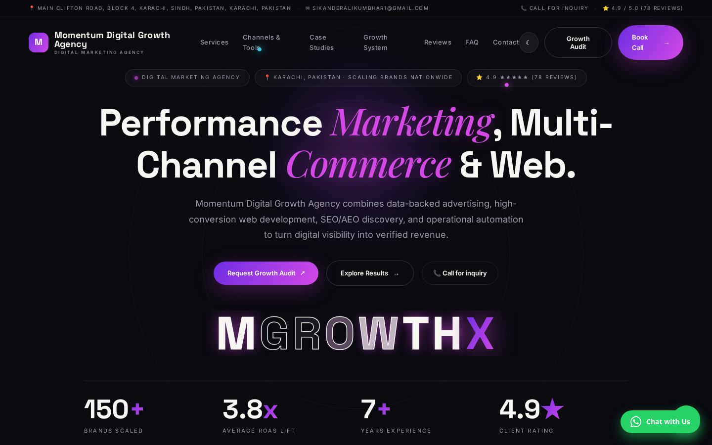 MomentumX Digital Agency Platform